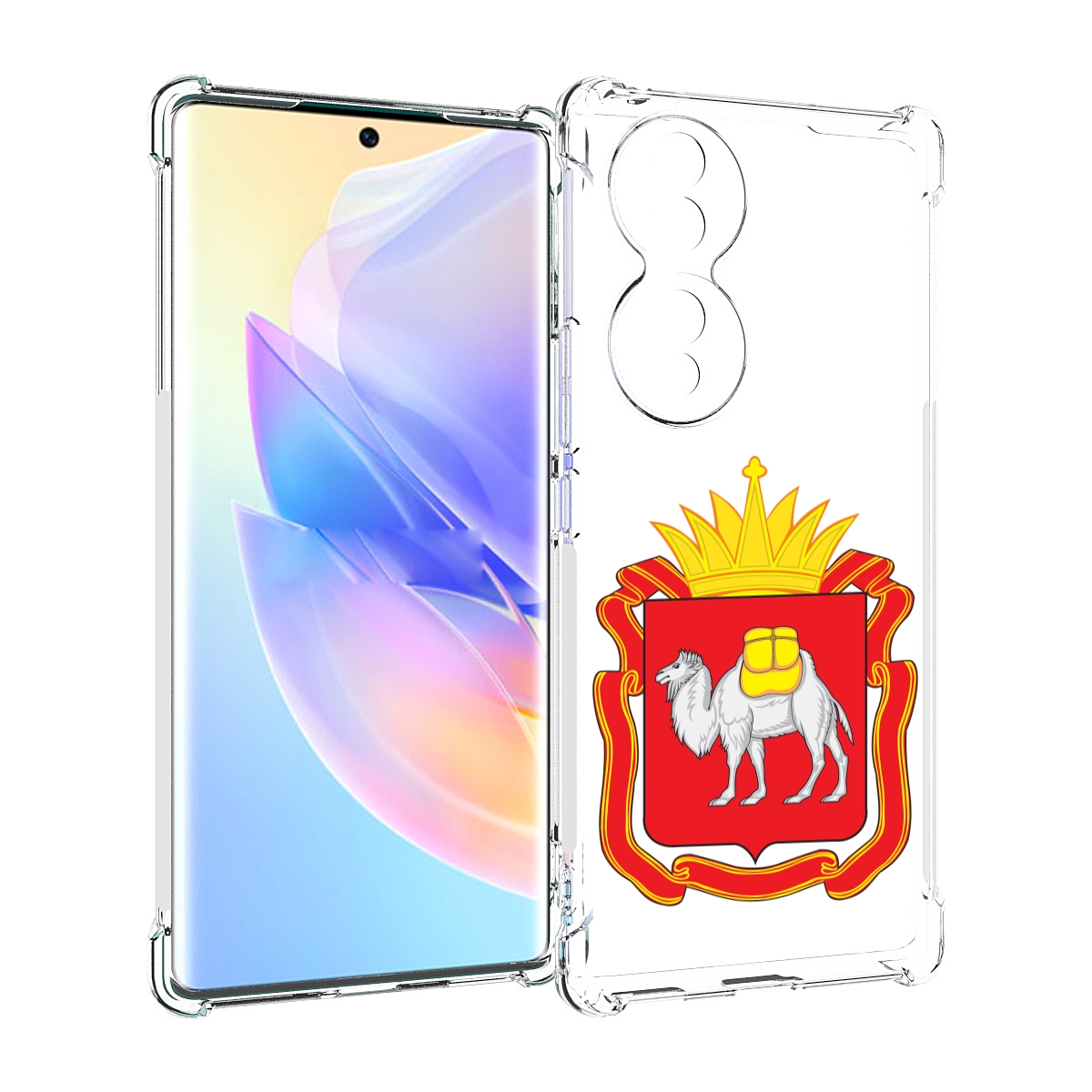 

Чехол MyPads герб-челябинская-область для Honor 70, Прозрачный, Tocco