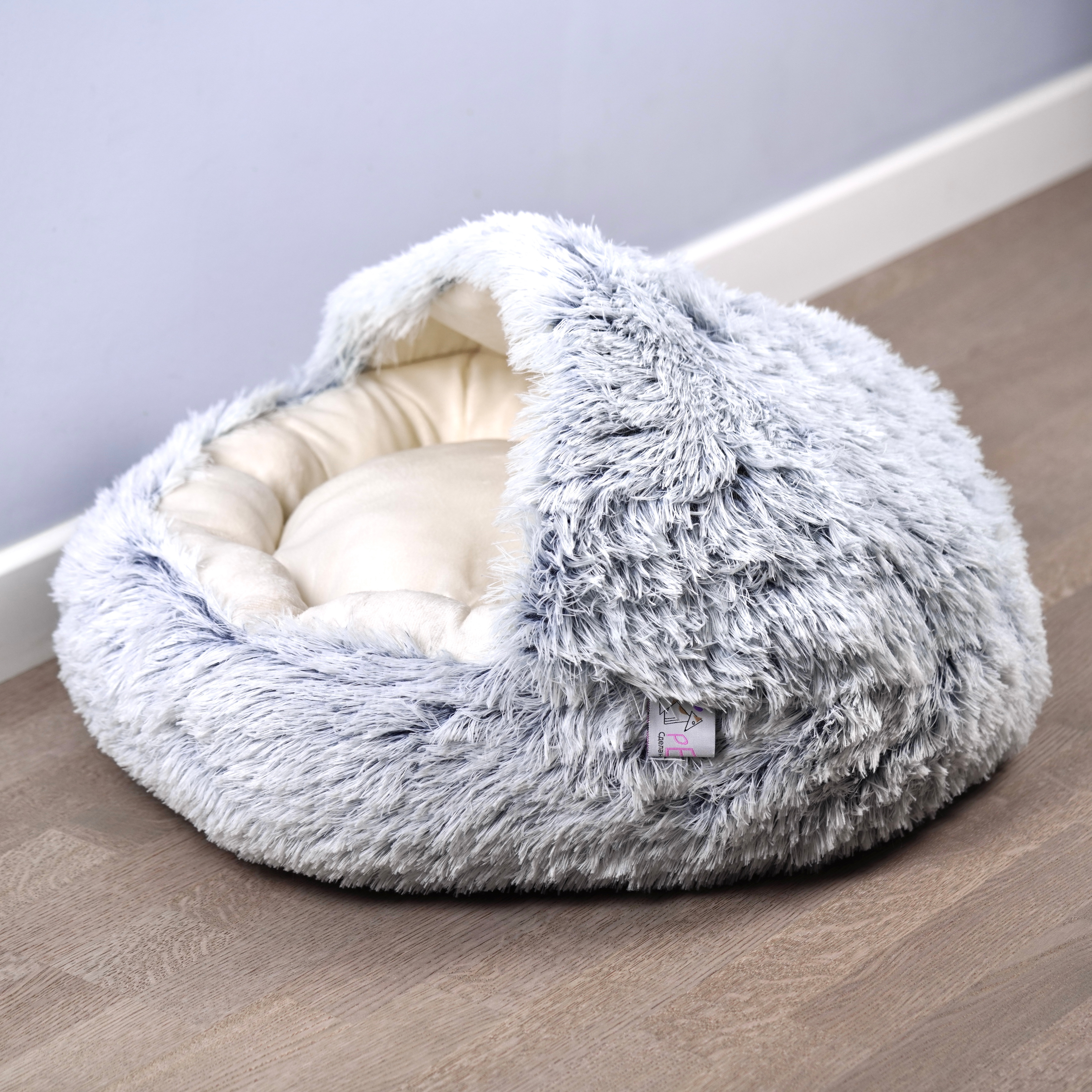 

Лежанка для животных PETS JOYS, серый, велюр, 60 см, Пещера