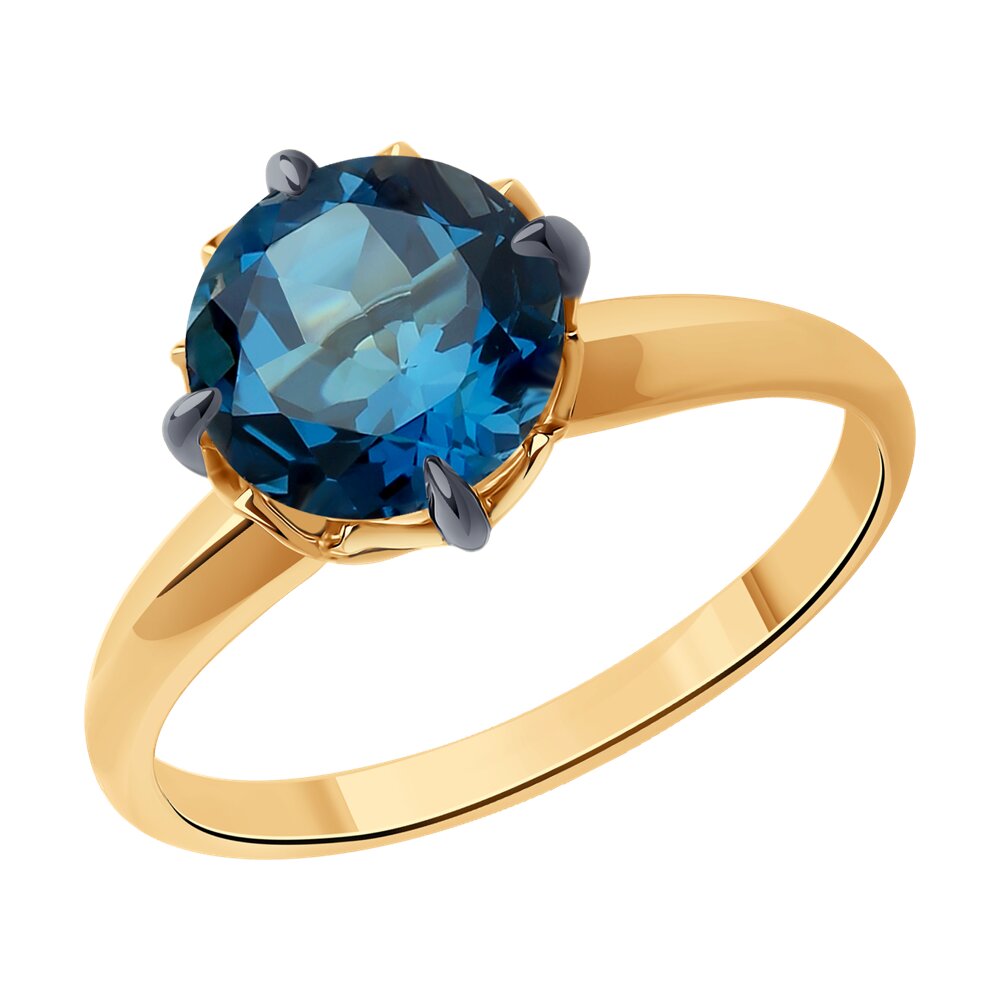 

Кольцо из золота р. 17,5 Diamant 51-310-01763-2, топаз, 51-310-01763-2