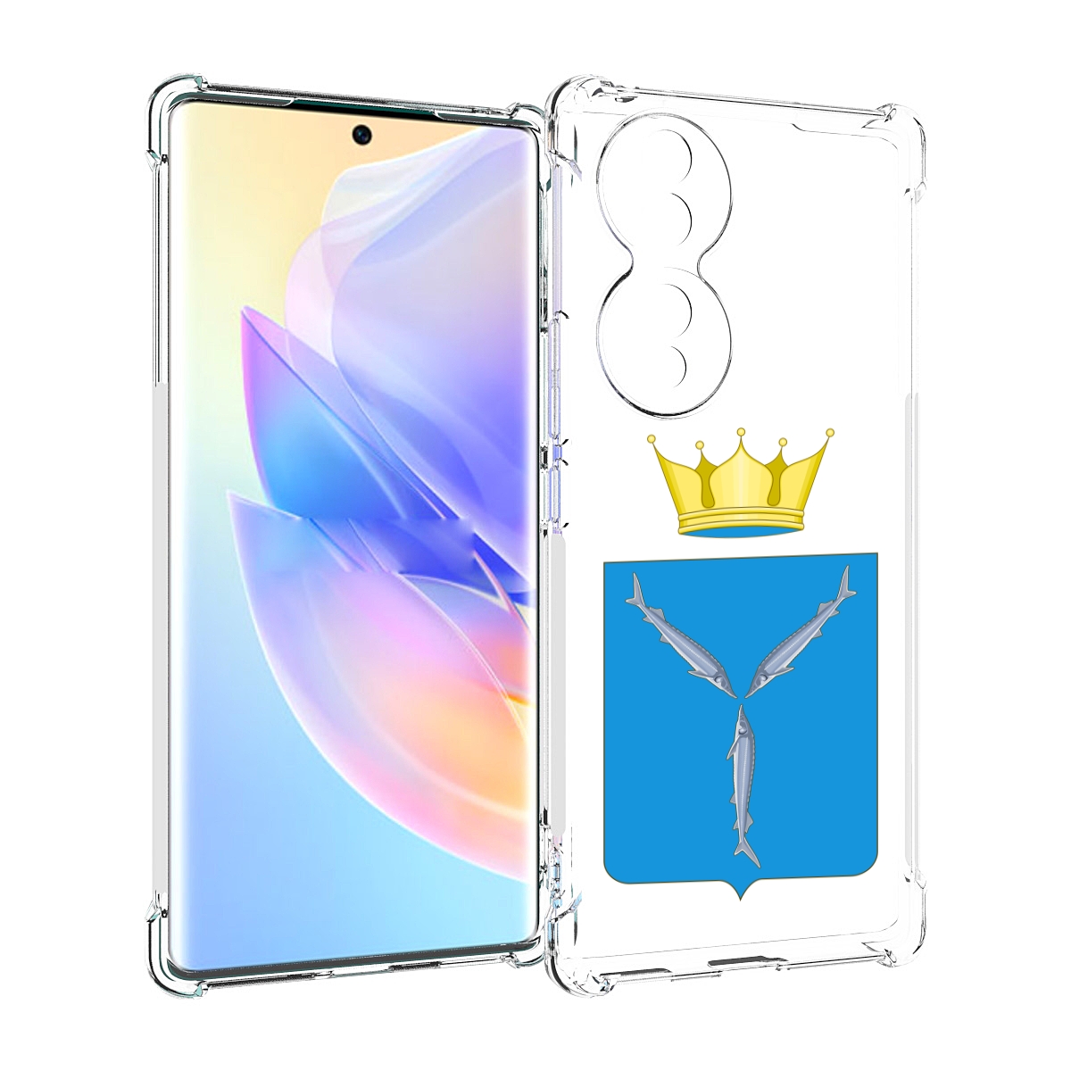 

Чехол MyPads герб-саратовская-область для Honor 70, Прозрачный, Tocco