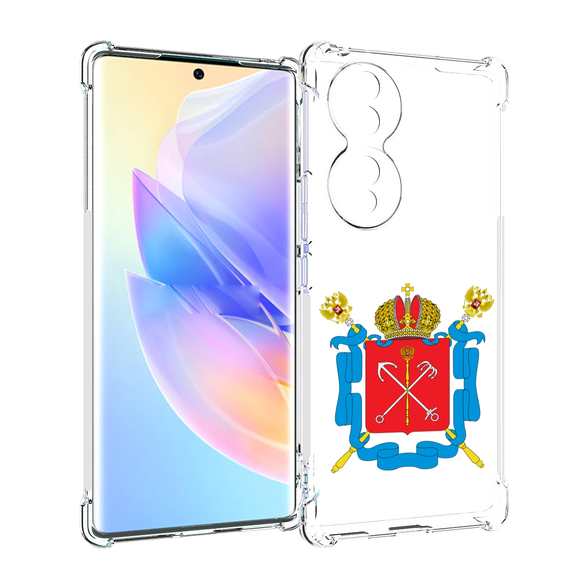 

Чехол MyPads герб-санкт-петербург для Honor 70, Прозрачный, Tocco