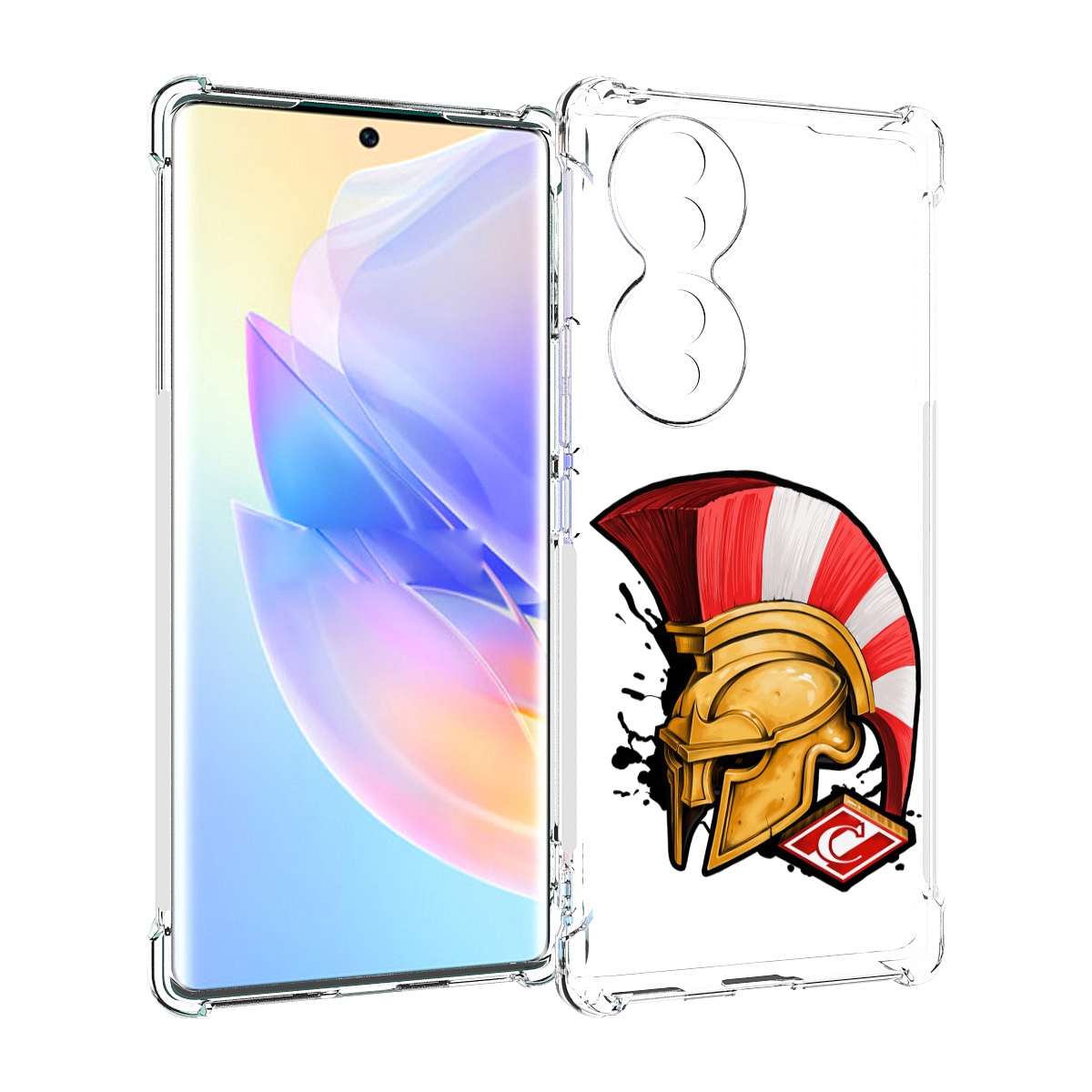 

Чехол MyPads ФК спартак шлем для Honor 70, Прозрачный, Tocco