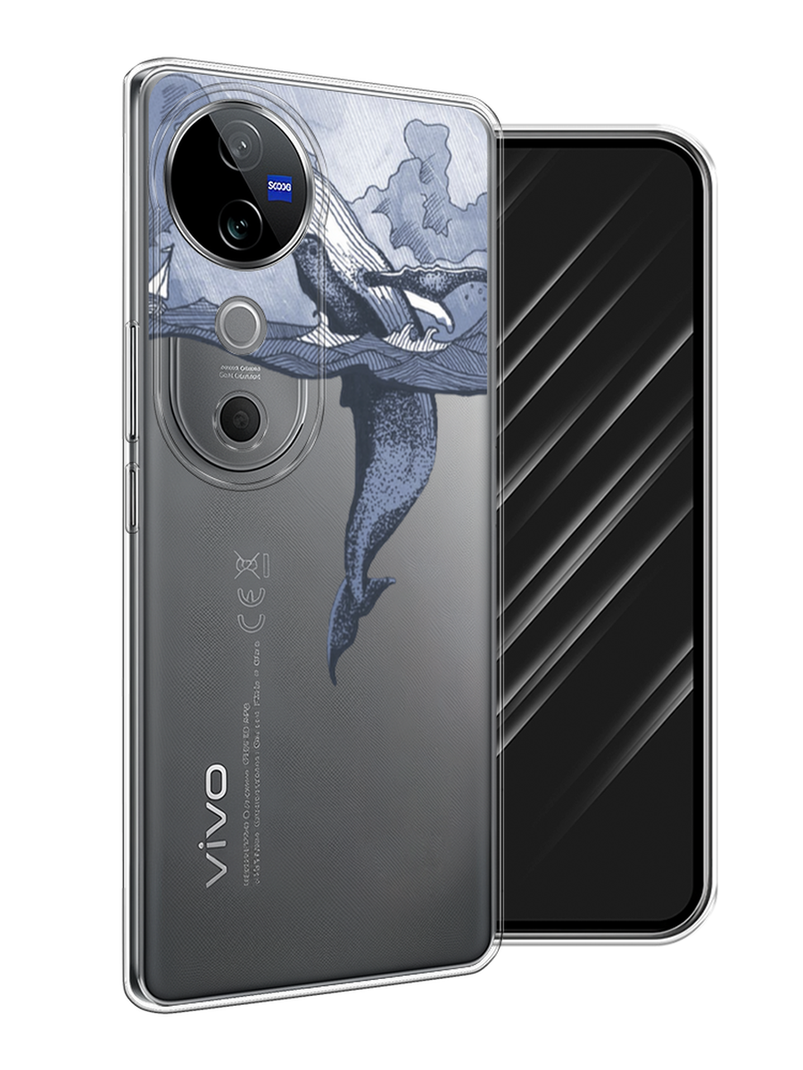 

Чехол Awog на Vivo V40 "Два измерения", Голубой;черный;прозрачный, 2611450-1