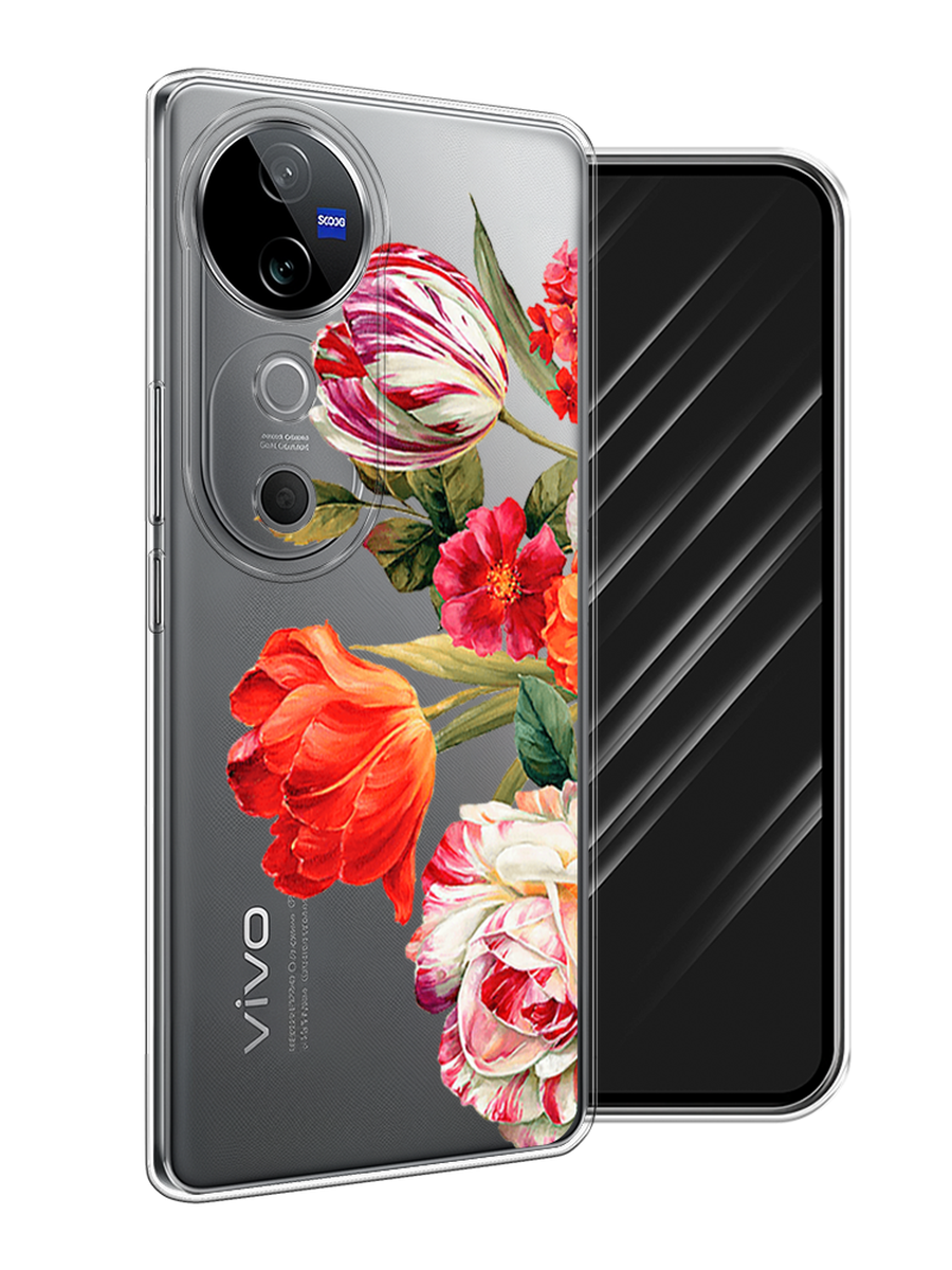 

Чехол Awog на Vivo V40 "Весенний букет", Красный;розовый;зеленый, 2611450-1