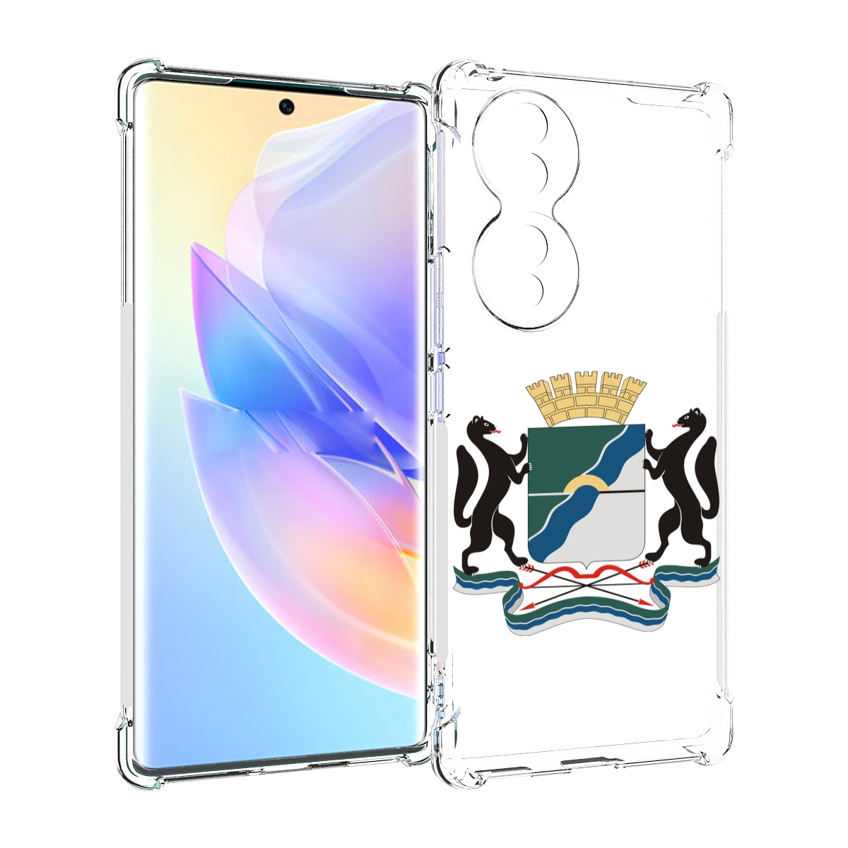 

Чехол MyPads герб-новосибирская-область для Honor 70, Прозрачный, Tocco