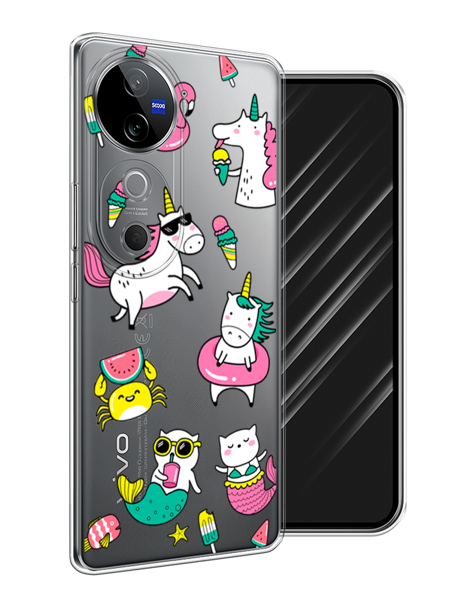 

Чехол Awog на Vivo V40 "На отдыхе", Белый;бирюзовый;розовый, 2611450-1