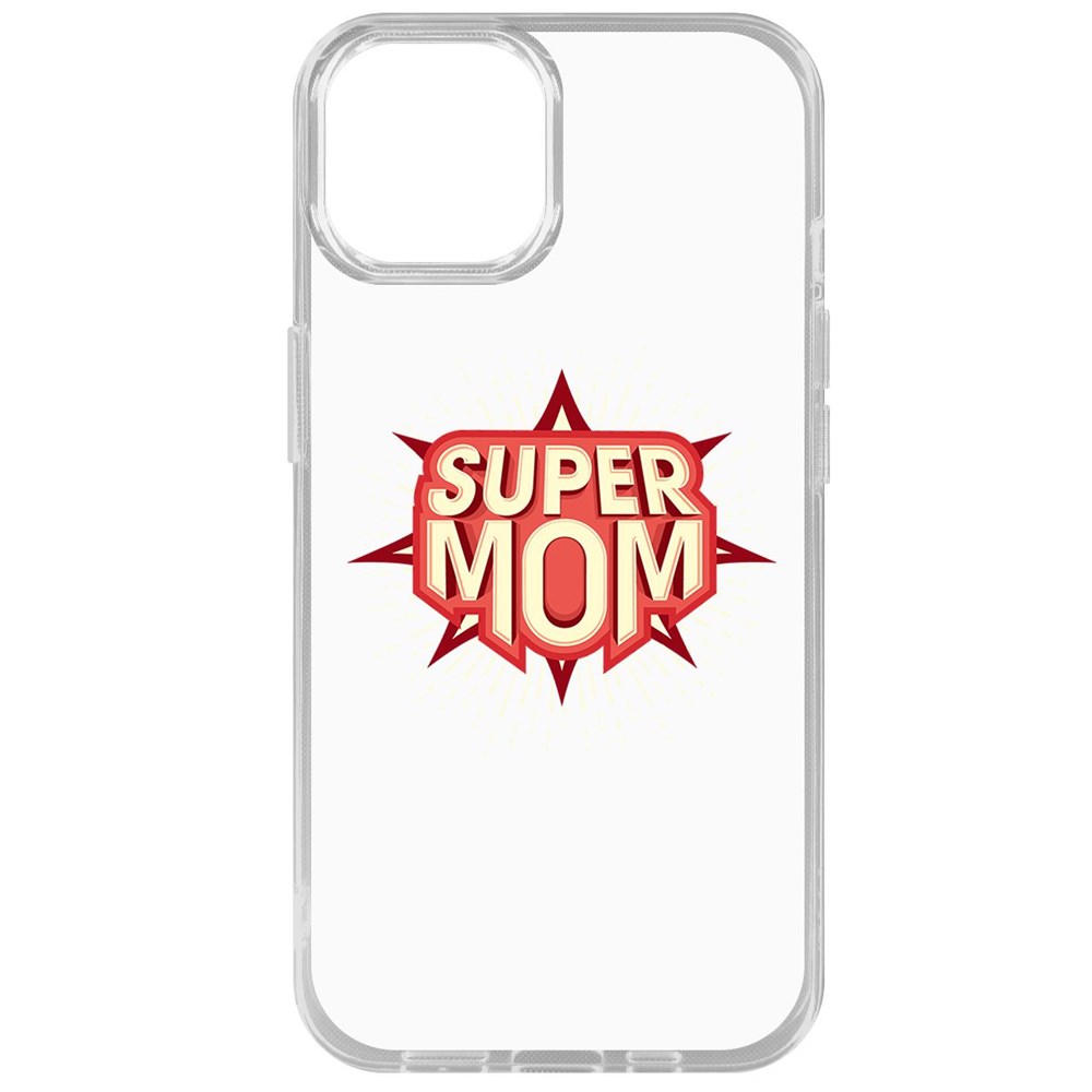 фото Чехол-накладка krutoff clear case супер мама для iphone 14