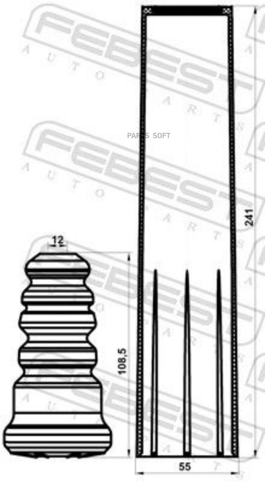 

Комплект Пылезащитный Задний Volvo S40 2004-2012 Vlshb-S40iir-Kit Febest арт. VLSHB-S40IIR