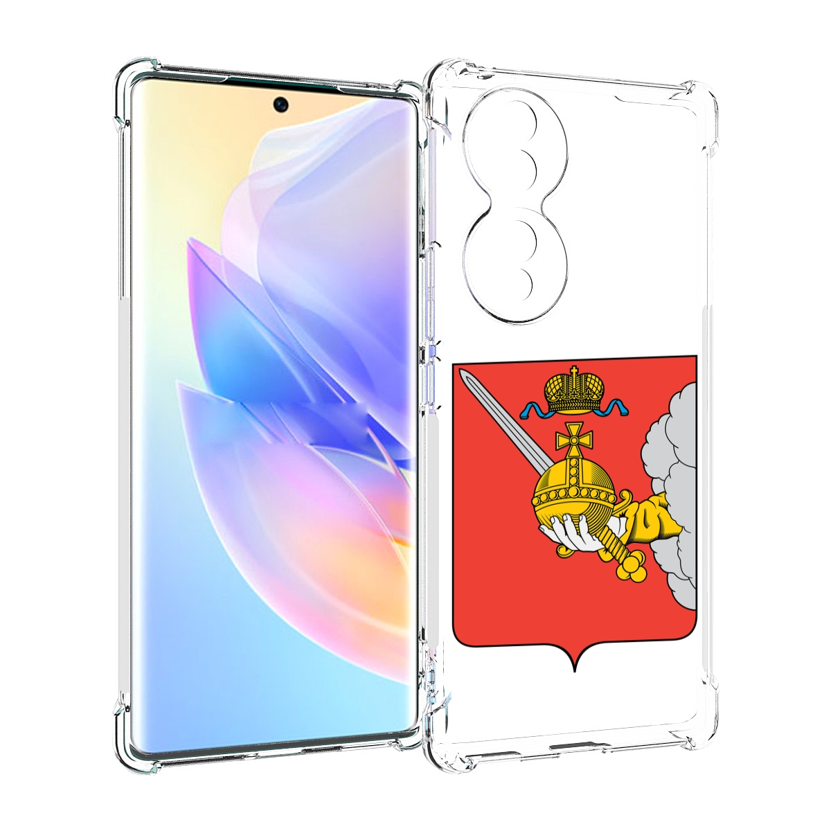 

Чехол MyPads герб-вологодскои-области для Honor 70, Прозрачный, Tocco