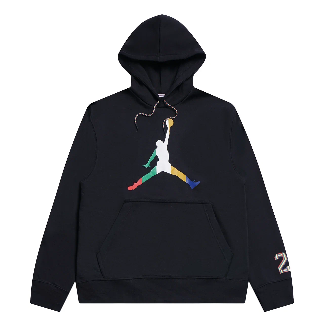 Толстовка мужская Jordan Multi-Color Large Logo Printing Hoodie черная L