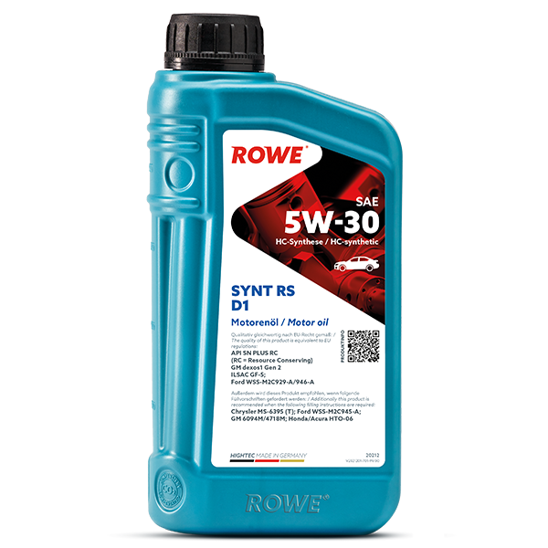 Моторное масло RoWe Hightec Synt RS D1 5W30 1л