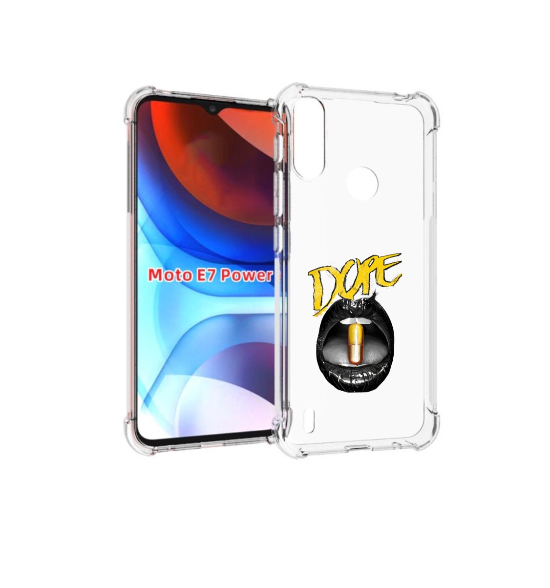 

Чехол MyPads губы для Motorola Moto E7 Power, Прозрачный, Tocco