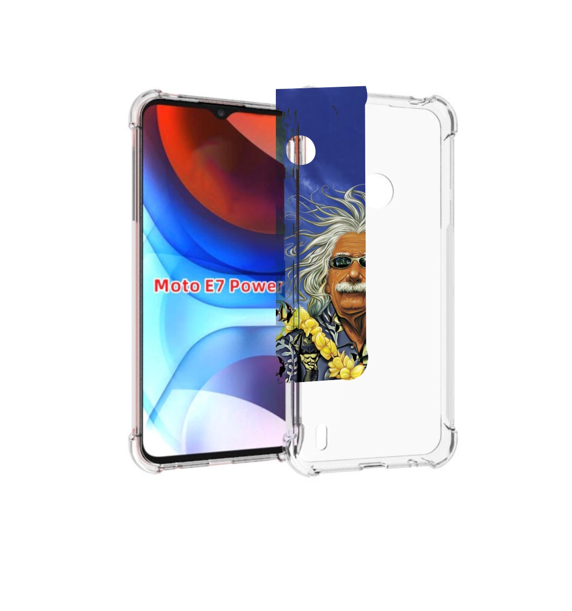

Чехол MyPads энштейн на отдыхе для Motorola Moto E7 Power, Прозрачный, Tocco