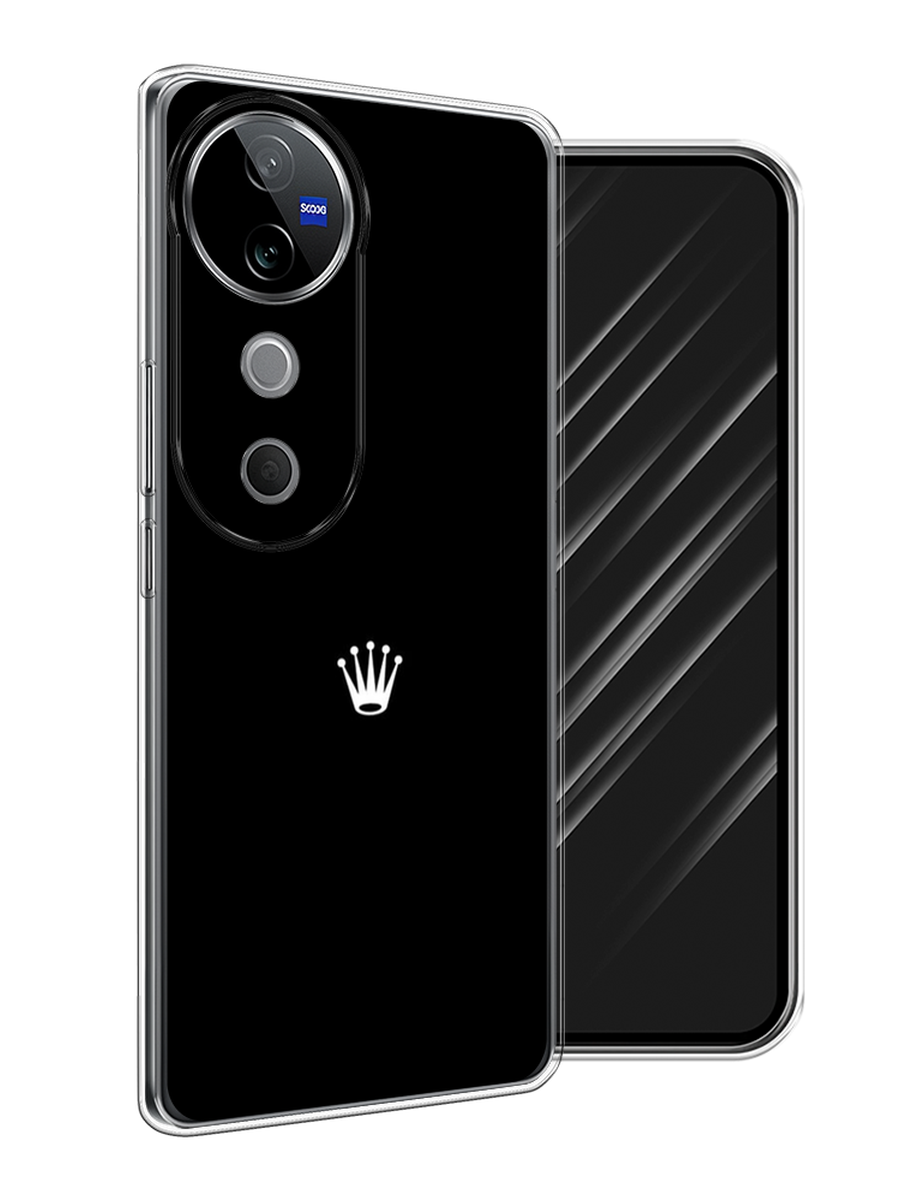 

Чехол Awog на Vivo V40 "Белая корона на черном фоне", Черный, 2611450-1