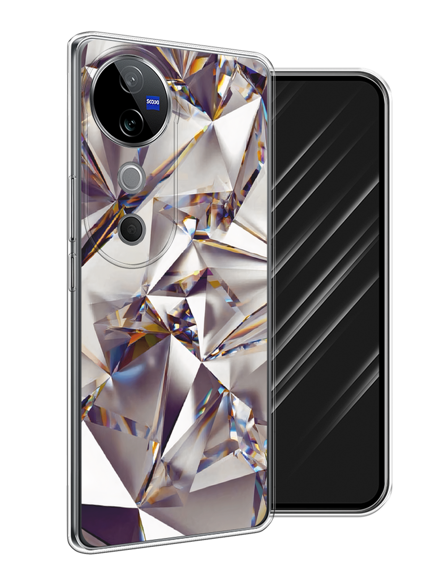 

Чехол Awog на Vivo V40 "Бриллианты", Серебристый;бежевый, 2611450-1