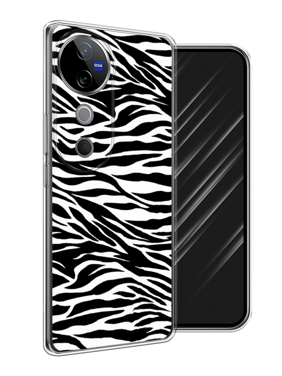 

Чехол Awog на Vivo V40 "Принт зебра", Белый;серый;черный, 2611450-1