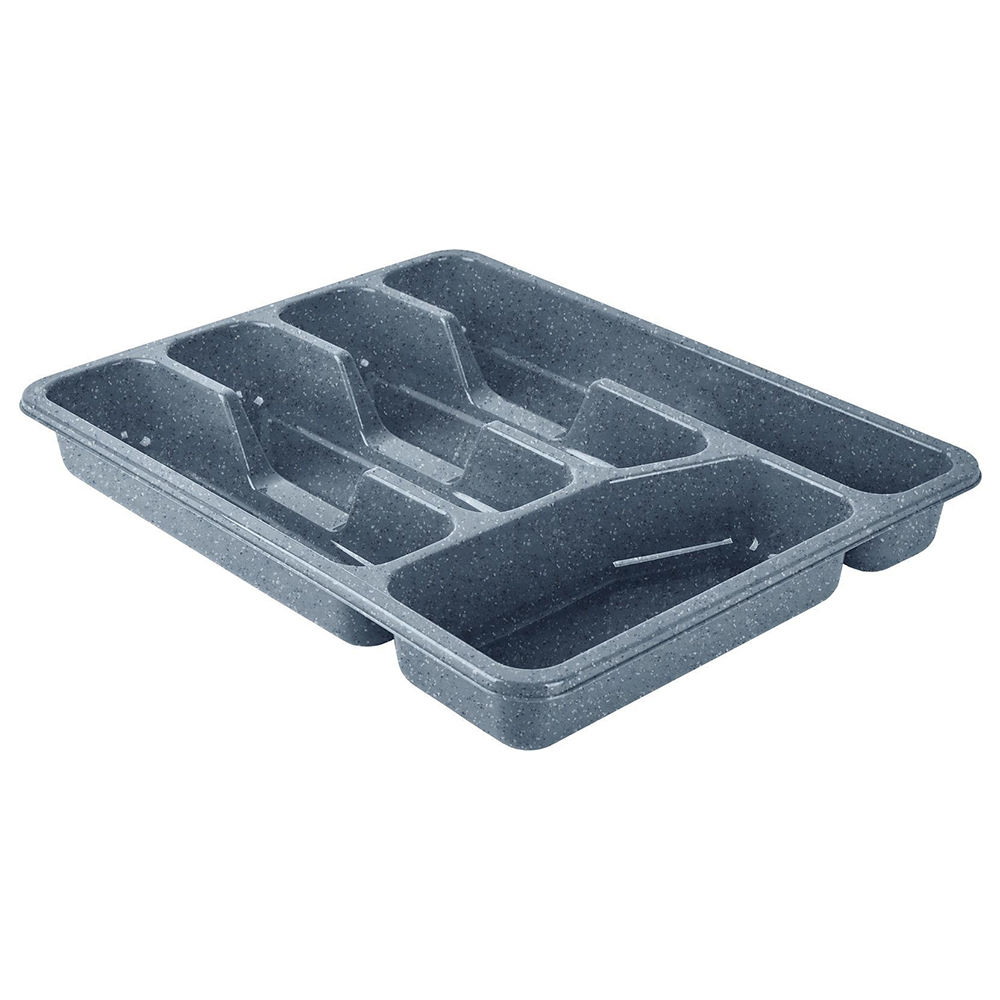 

Лоток для столовых приборов Plast Team Stone 330х260х43 мм темный камень, PT156010026