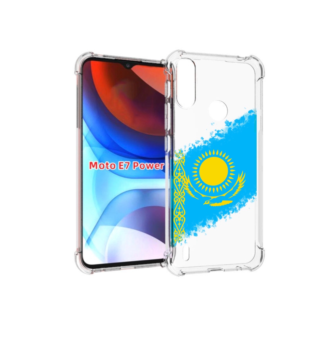 

Чехол MyPads флаг Казахстана для Motorola Moto E7 Power, Прозрачный, Tocco