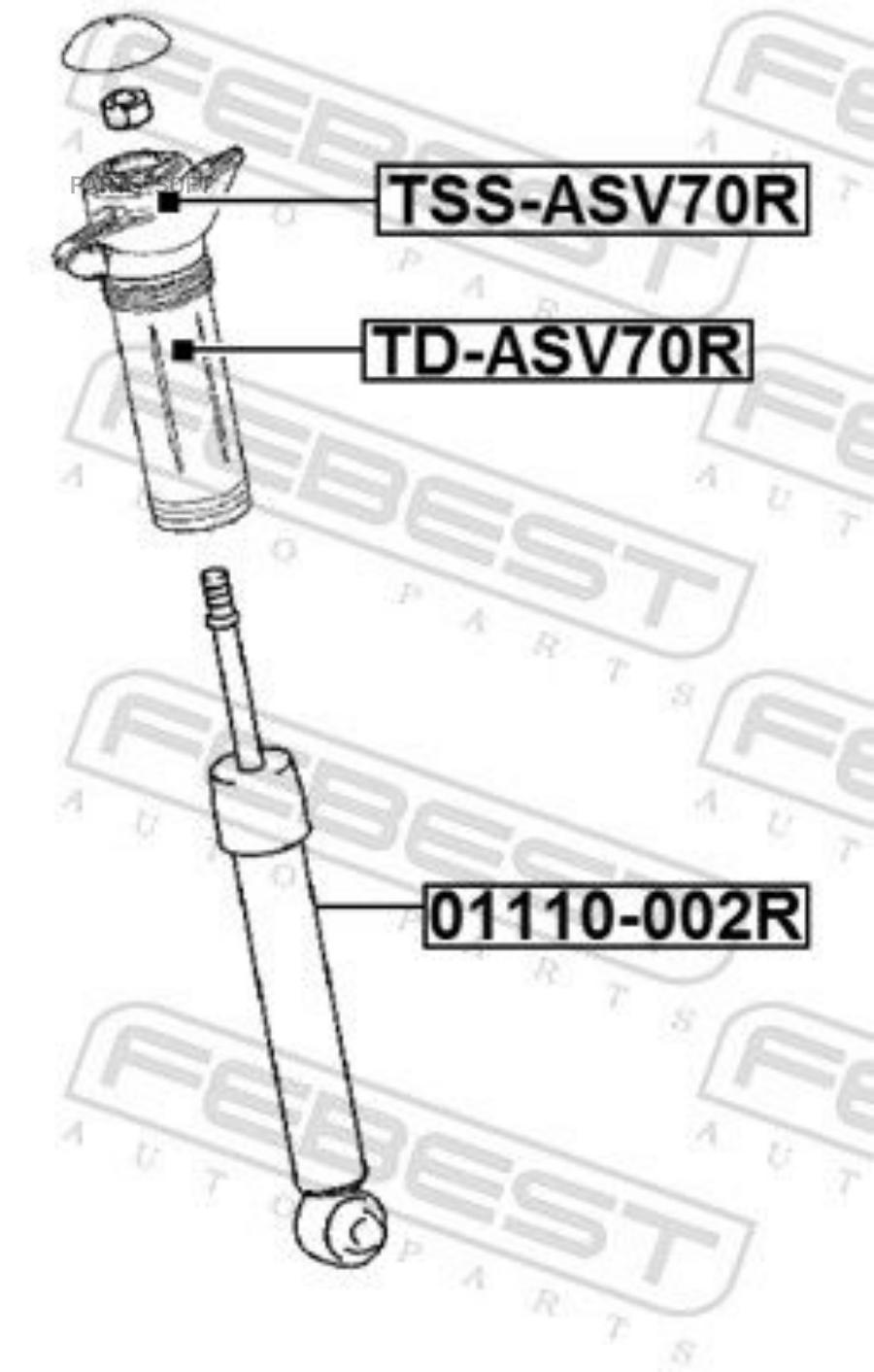 

Опора Амортизатора Задняя Toyota Camry 70 2017- Tss-Asv70r Febest арт. TSS-ASV70R