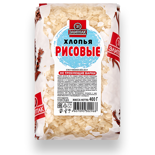 

Хлопья ЭлитПак Рисовые не требуют варки 400 г