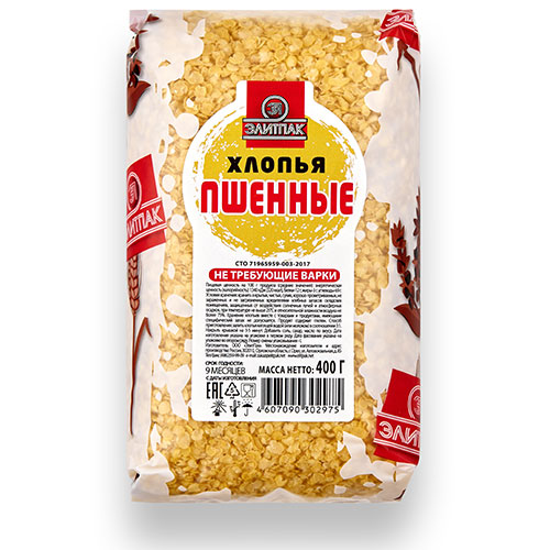 

Хлопья ЭлитПак Пшенные не требуют варки 400 г