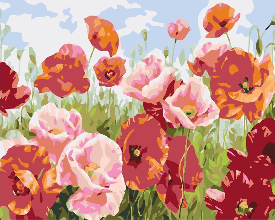 

Картина по номерам Живопись по Номерам Красные маки, 40x50, Красные маки