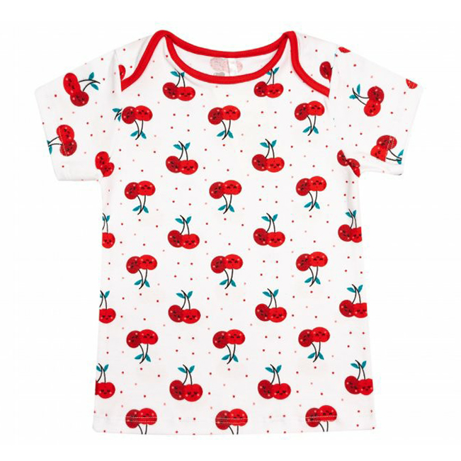 

Лонгслив детский Palloncino, белый, красный, р. 62, Lama Вишенки