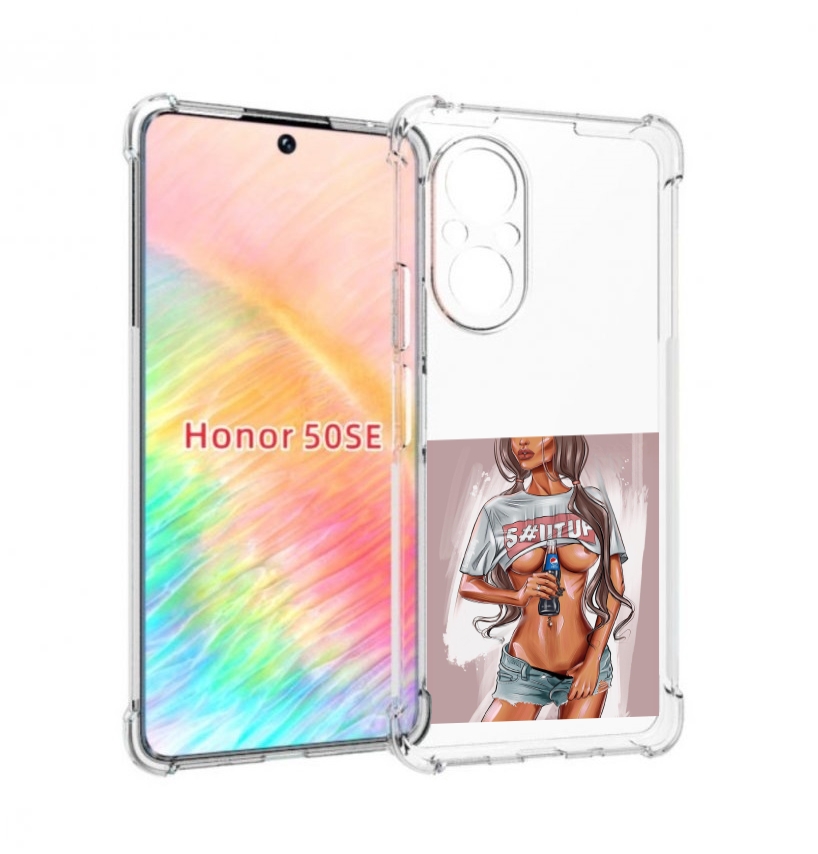 

Чехол бампер MyPads стройная-девушка-с-пепси женский для Honor 5, Прозрачный, Tocco