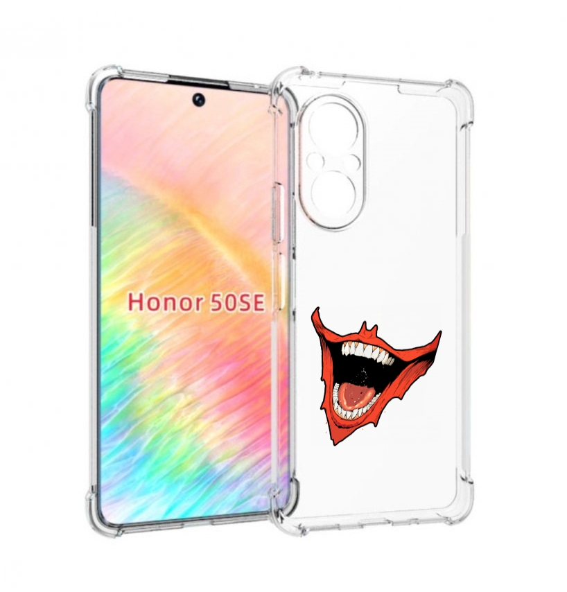 

Чехол бампер MyPads страшная-улыбка для Honor 50 SE противоударный, Прозрачный, Tocco