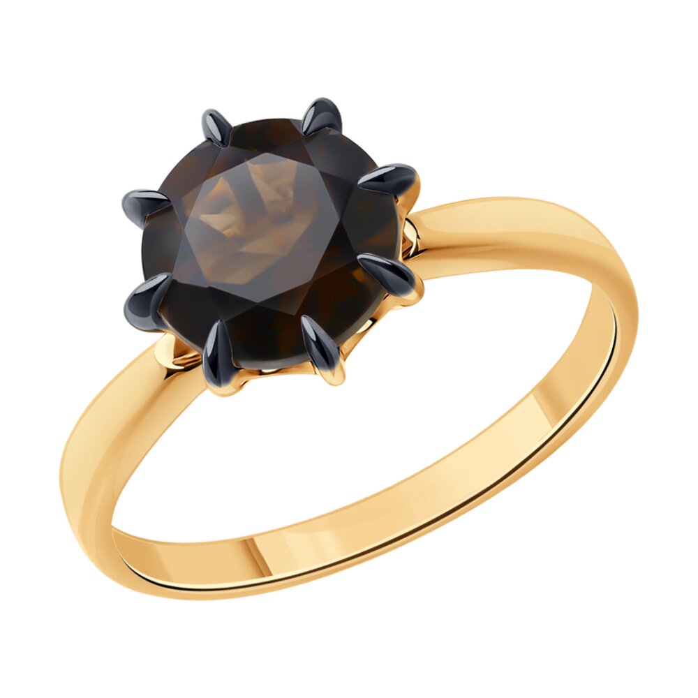 

Кольцо из красного золота с раухтопазом р. , Diamant 51-310-01765-3, 51-310-01765-3