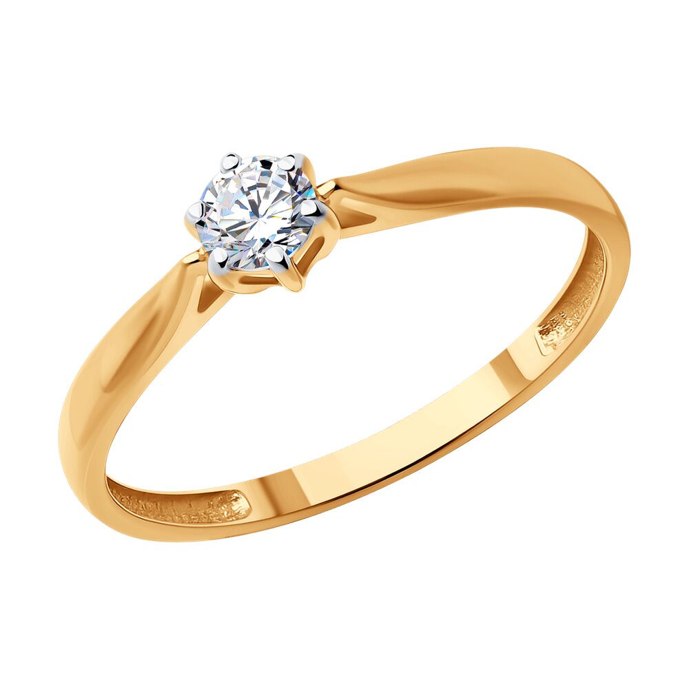 

Кольцо помолвочное из красного золота с бриллиантом р. 16,5 Diamant 51-210-01969-1, 51-210-01969-1