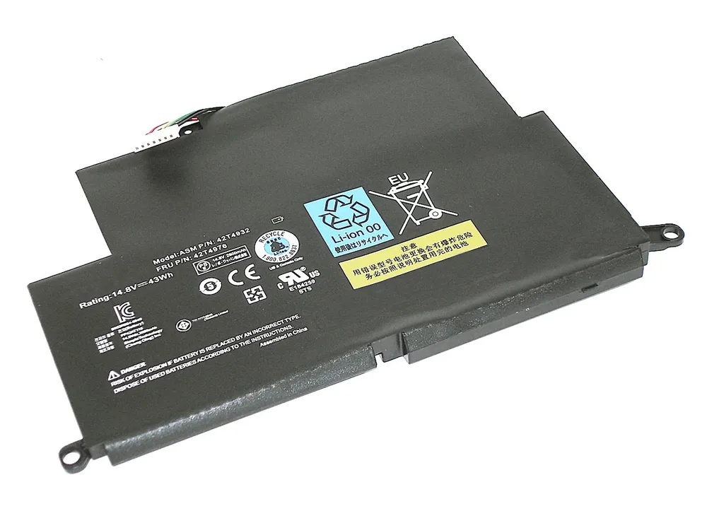 

Аккумуляторная батарея для ноутбука Lenovo E220s 42T4932 14.8V 2900mAh черная, 42T4932 14.8V 2900mAh черная