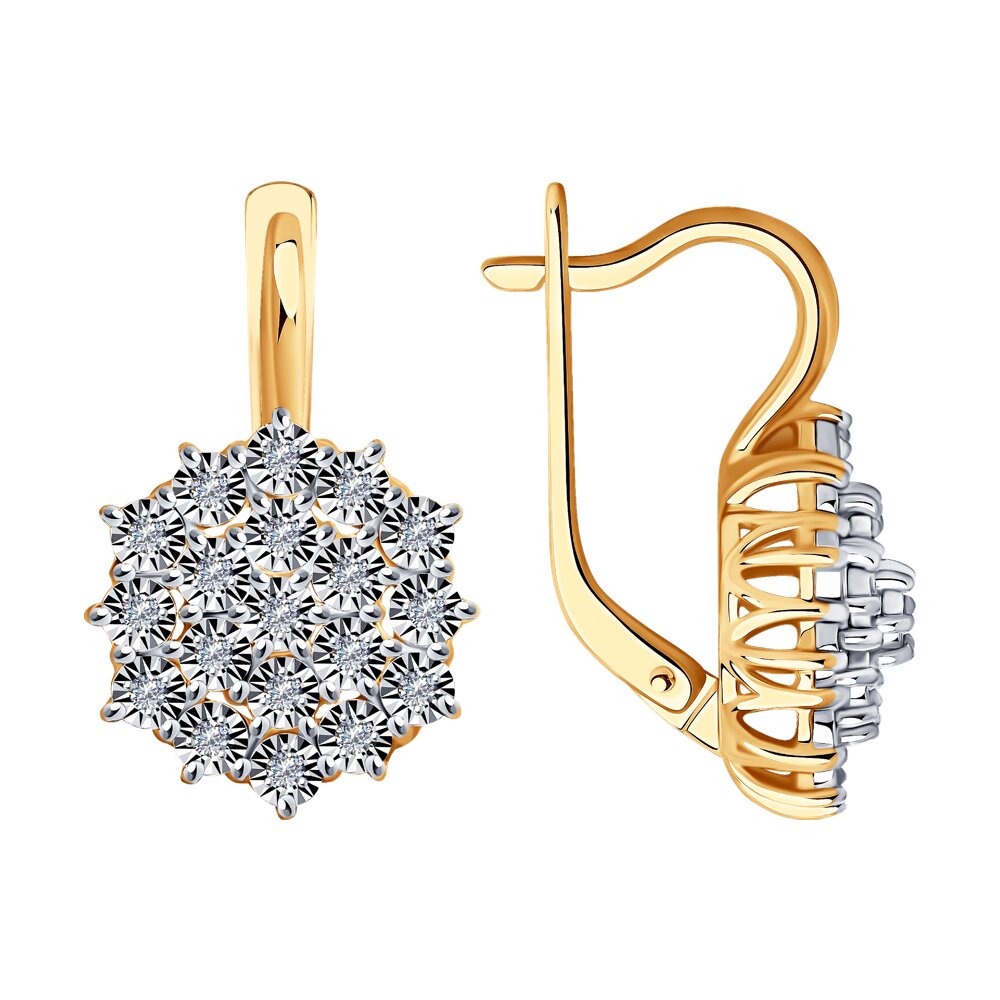 

Серьги из комбинированного золота с бриллиантом Diamant 51-220-00720-1, 51-220-00720-1