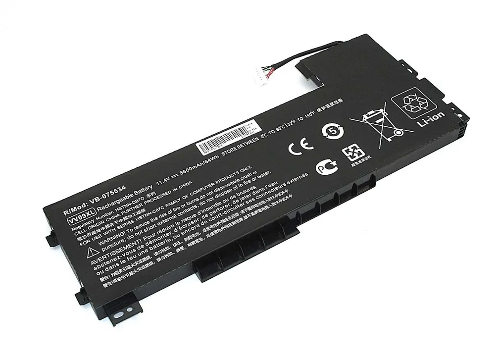 

Аккумуляторная батарея для ноутбука HP ZBook 15 G3 VV09-3S1P 11,4V 5600mAh OEM черная, VV09-3S1P 11,4V 5600mAh OEM черная