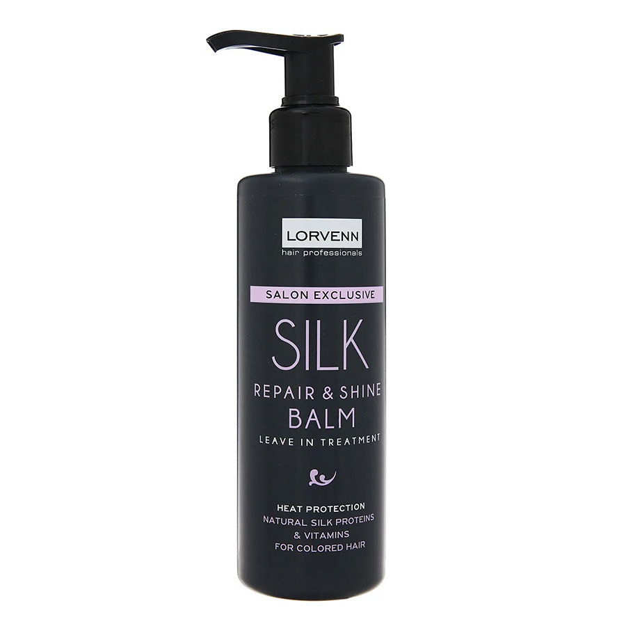 Бальзам для волос Lorvenn Hair Professional Silk для восстановления и блеска, 200 мл глисс кур бальзам жидкий шелк liquid silk
