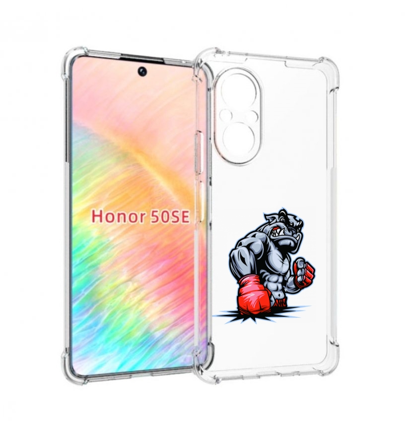 

Чехол бампер MyPads собака-боксер для Honor 50 SE противоударный, Прозрачный, Tocco