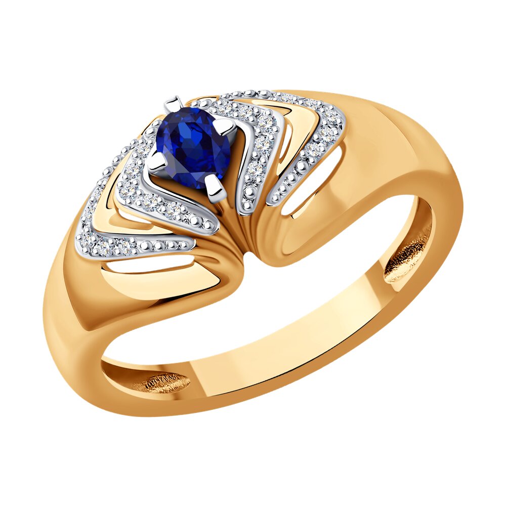 

Кольцо из золота р. , SOKOLOV Diamonds 2011264, бриллиант\сапфир, 2011264