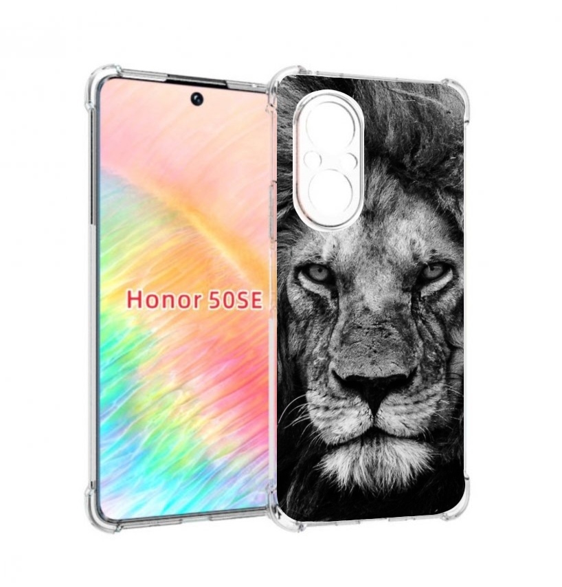 

Чехол бампер MyPads смуглый лев мужской для Honor 50 SE противоу, Прозрачный, Tocco