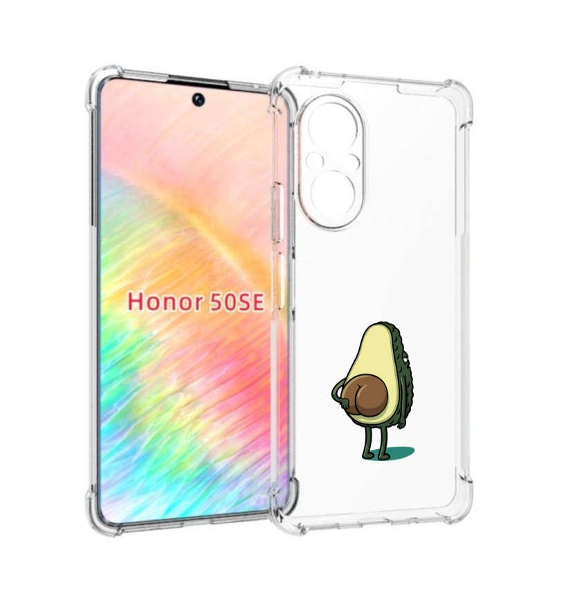 

Чехол бампер MyPads смешной авокадо сзади для Honor 50 SE против, Прозрачный, Tocco
