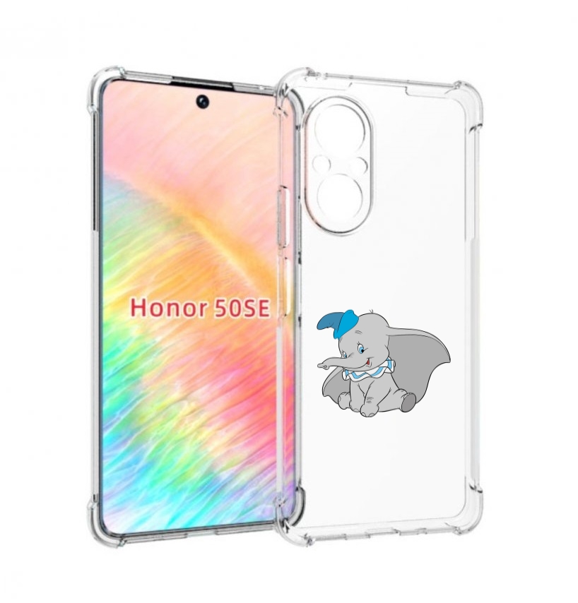 

Чехол бампер MyPads слоненок-с-большими-ушками для Honor 50 SE п, Прозрачный, Tocco