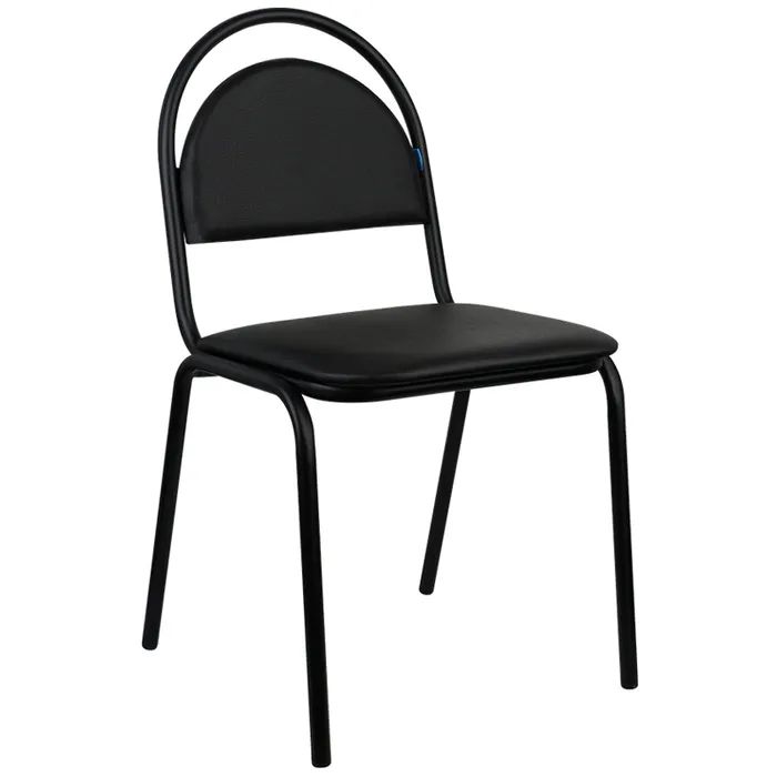 Офисный стул Helmi HL-F02 Стандарт, каркас черный, обивка кожзам черный (арт. 330637), Мет