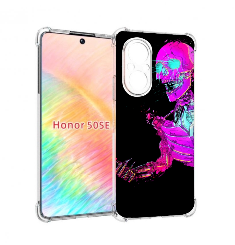 

Чехол бампер MyPads скелет-робот-фиолетовый для Honor 50 SE прот, Прозрачный, Tocco