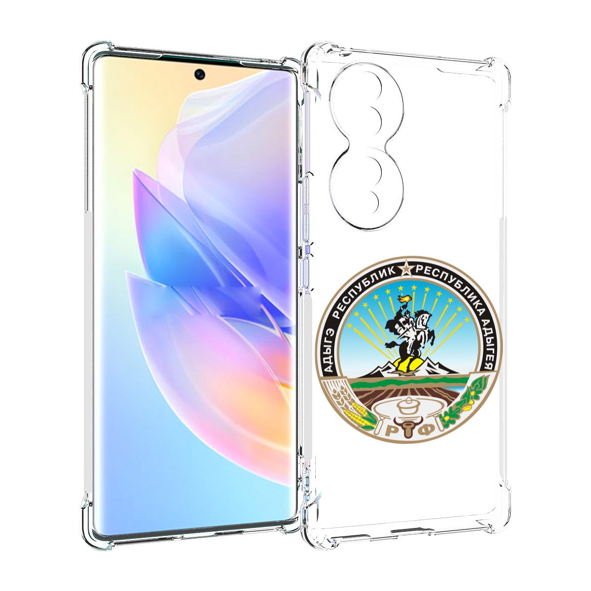 

Чехол MyPads герб-адыгея-маикоп для Honor 70, Прозрачный, Tocco