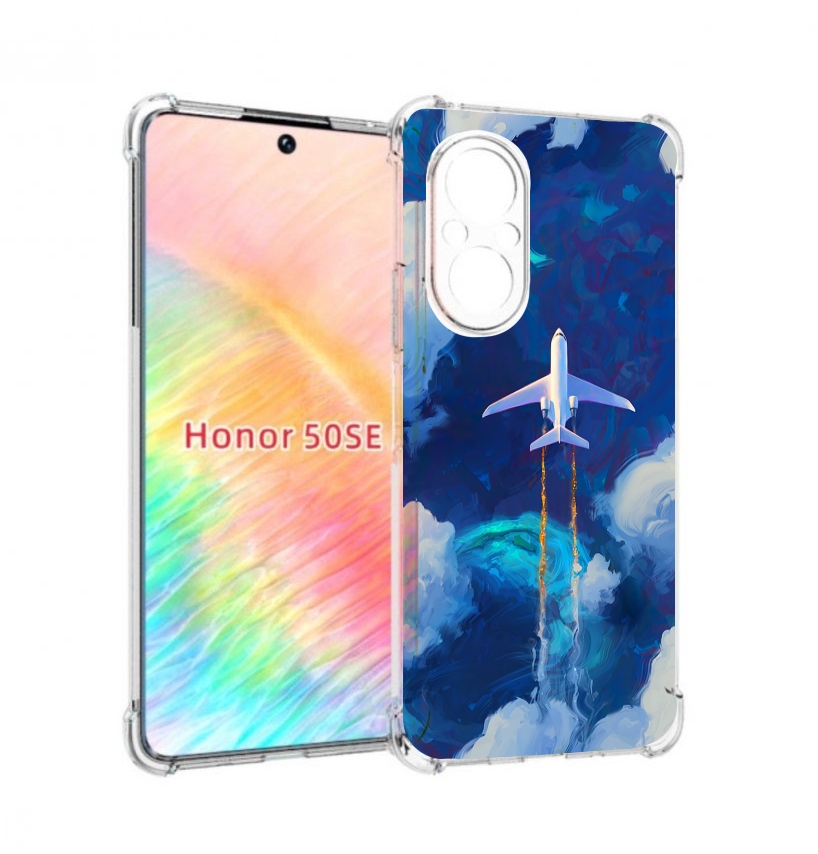 

Чехол бампер MyPads самолет-в-небе-рисунок для Honor 50 SE проти, Прозрачный, Tocco