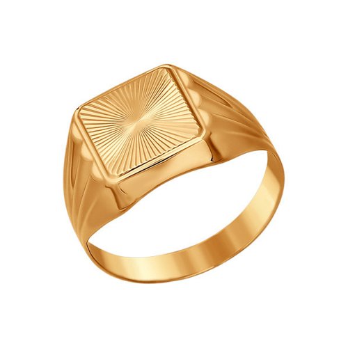 Кольцо печатка из красного золота р. 21 SOKOLOV 012774