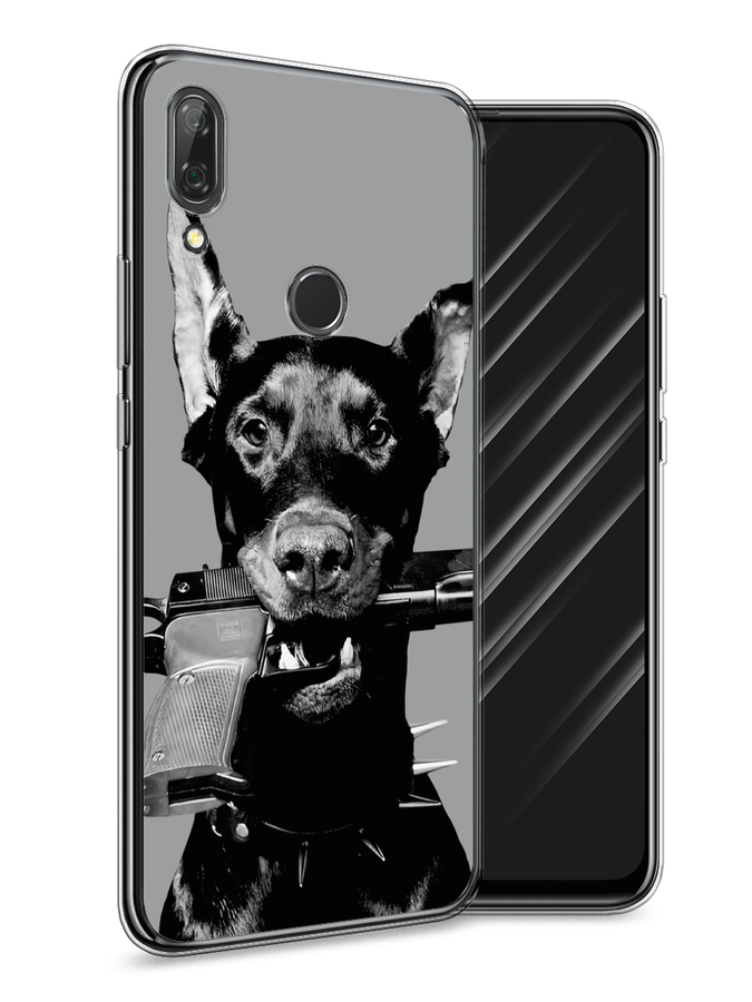 

Чехол Awog на Honor 9X, Huawei P Smart Z "Доберман", Серый, 69950-1