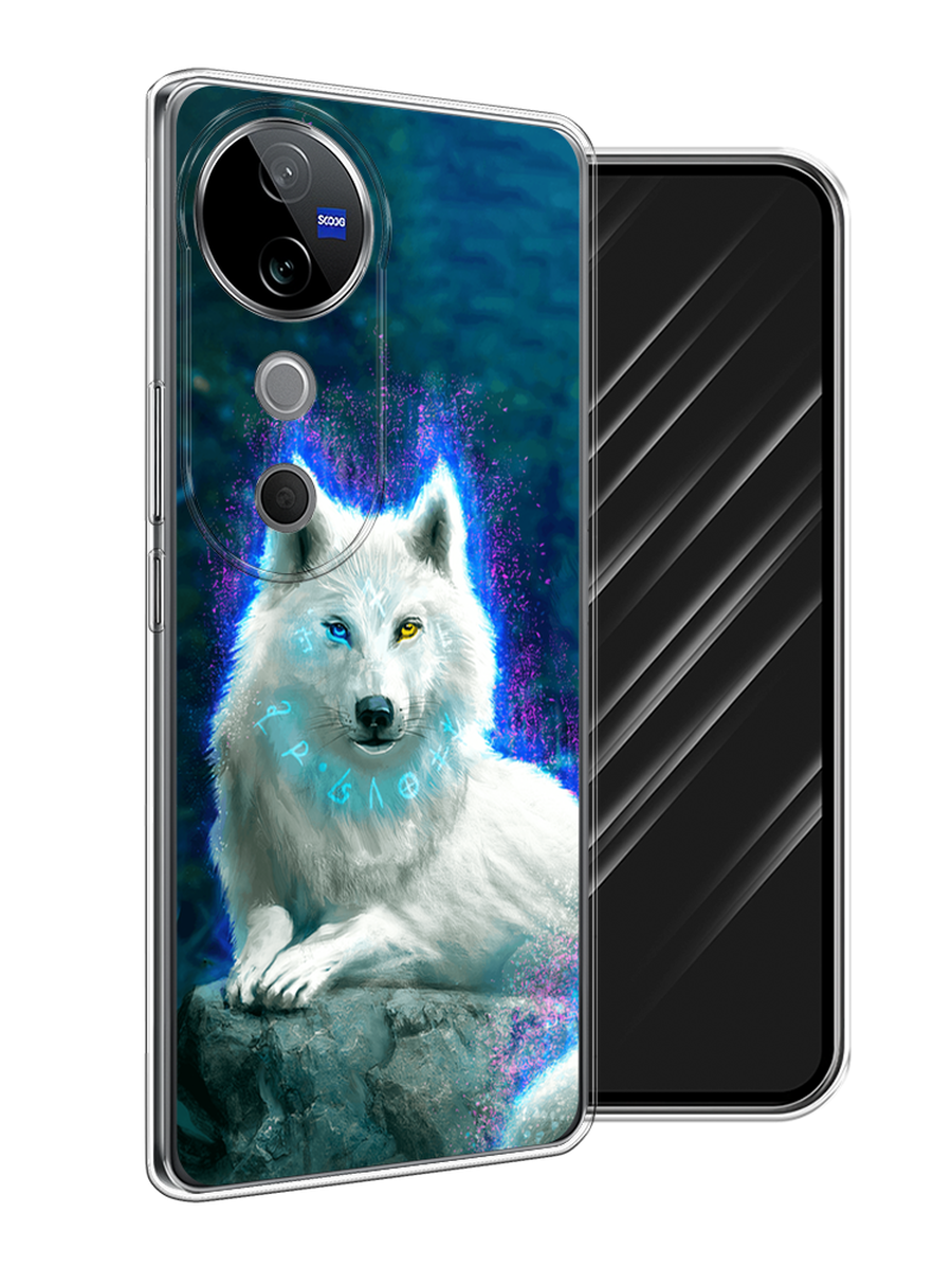 

Чехол Awog на Vivo V40 "Белоснежный волк", Белый;зеленый;фиолетовый, 2611450-1
