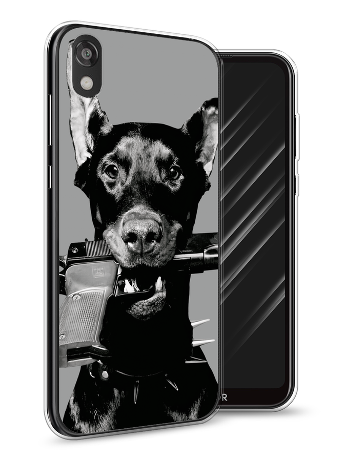 

Чехол Awog на Huawei Y5 2019, Honor 8S/8S Prime "Доберман", Серый, 69150-1