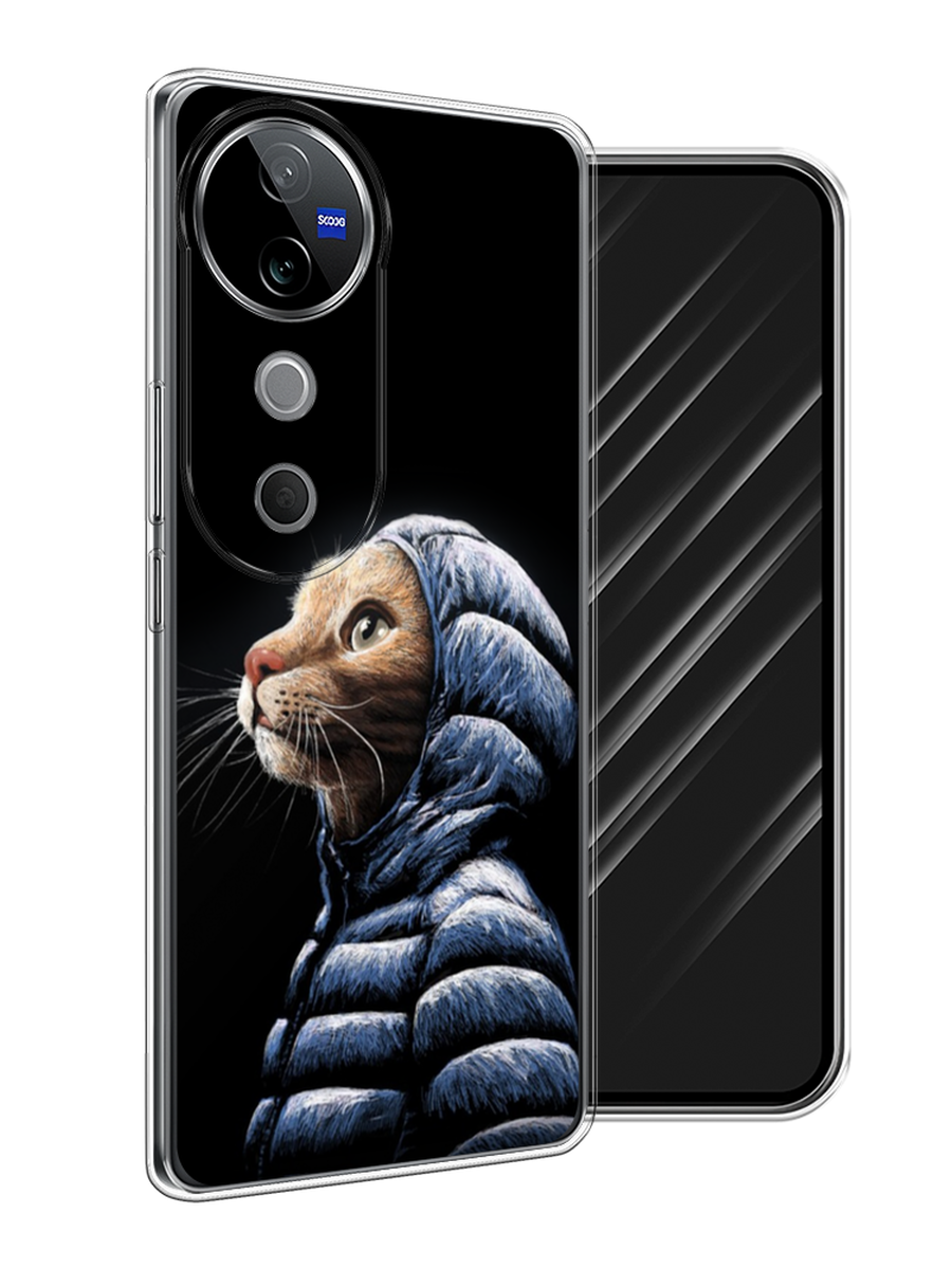 

Чехол Awog на Vivo V40 "Кот в капюшоне", Черный;бежевый;синий, 2611450-1