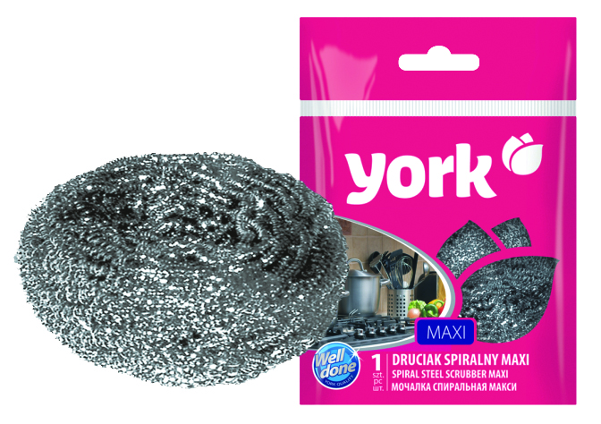 

YORK Губка спир.из нерж.стали МАКСИ 002010, Серый